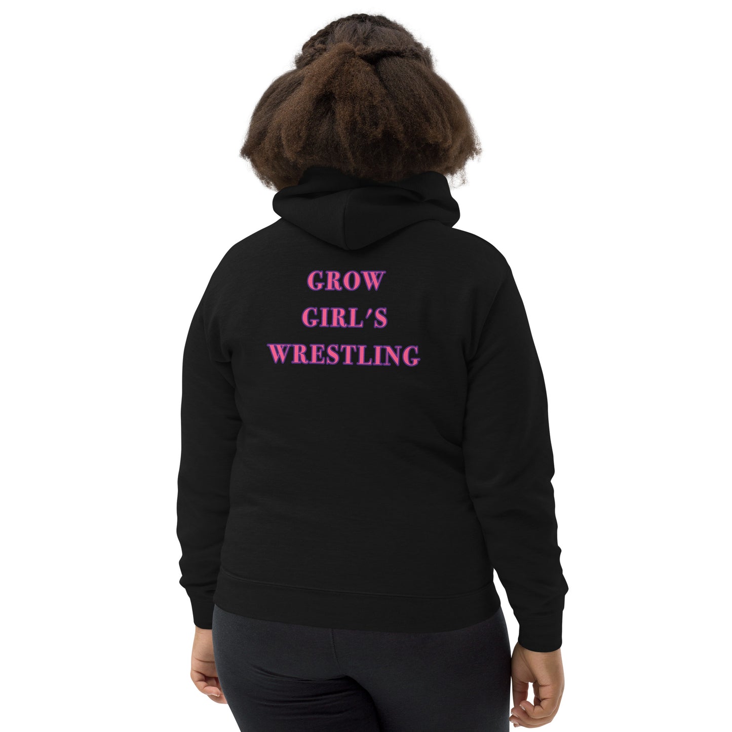 Kids Grow Girl's Wrestling Hoodie Original Logo