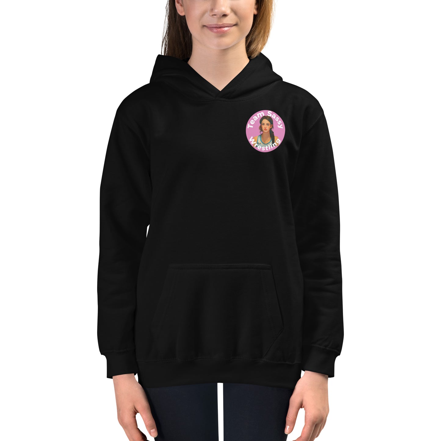 Kids Sisterhood Hoodie Pink/White Logo