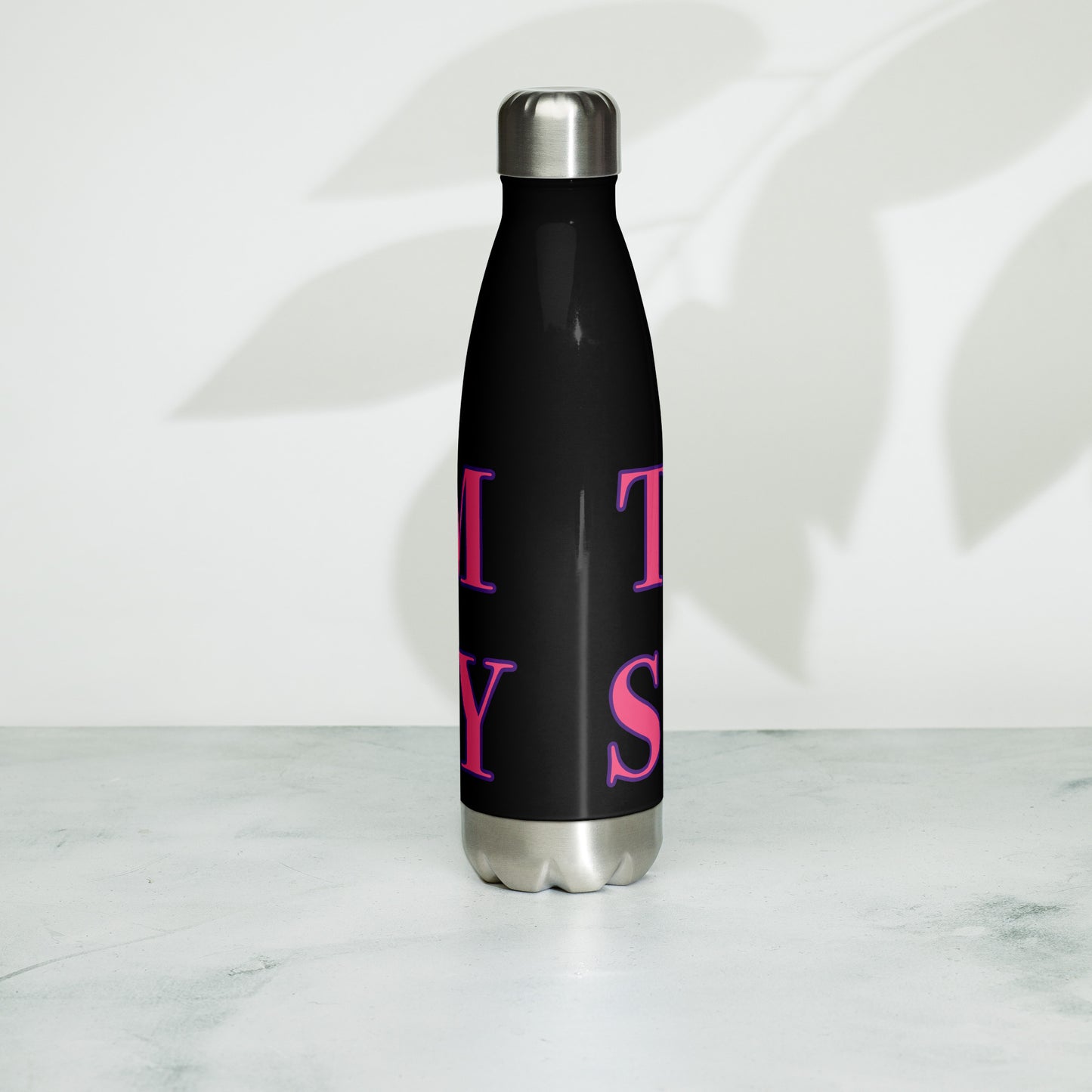 Pink Team Sassy Stainless Steel Water Bottle