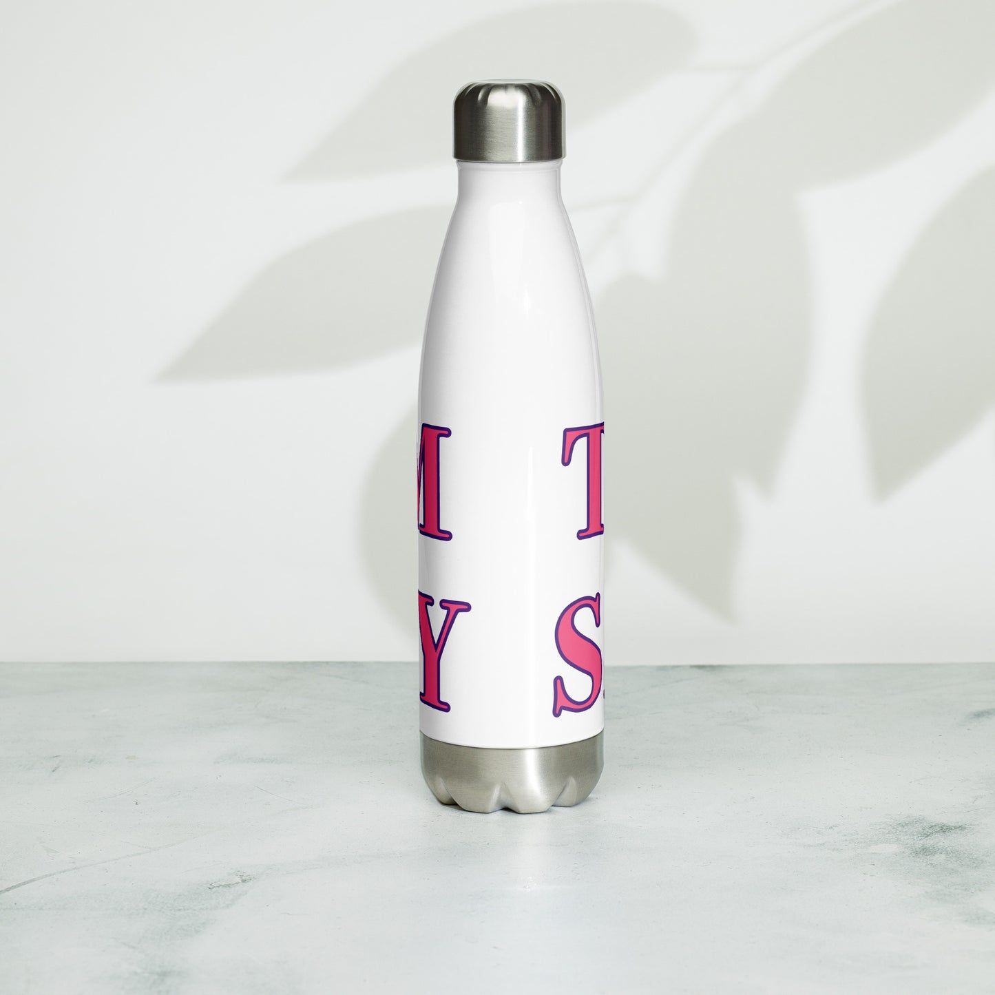 Pink Team Sassy Stainless Steel Water Bottle