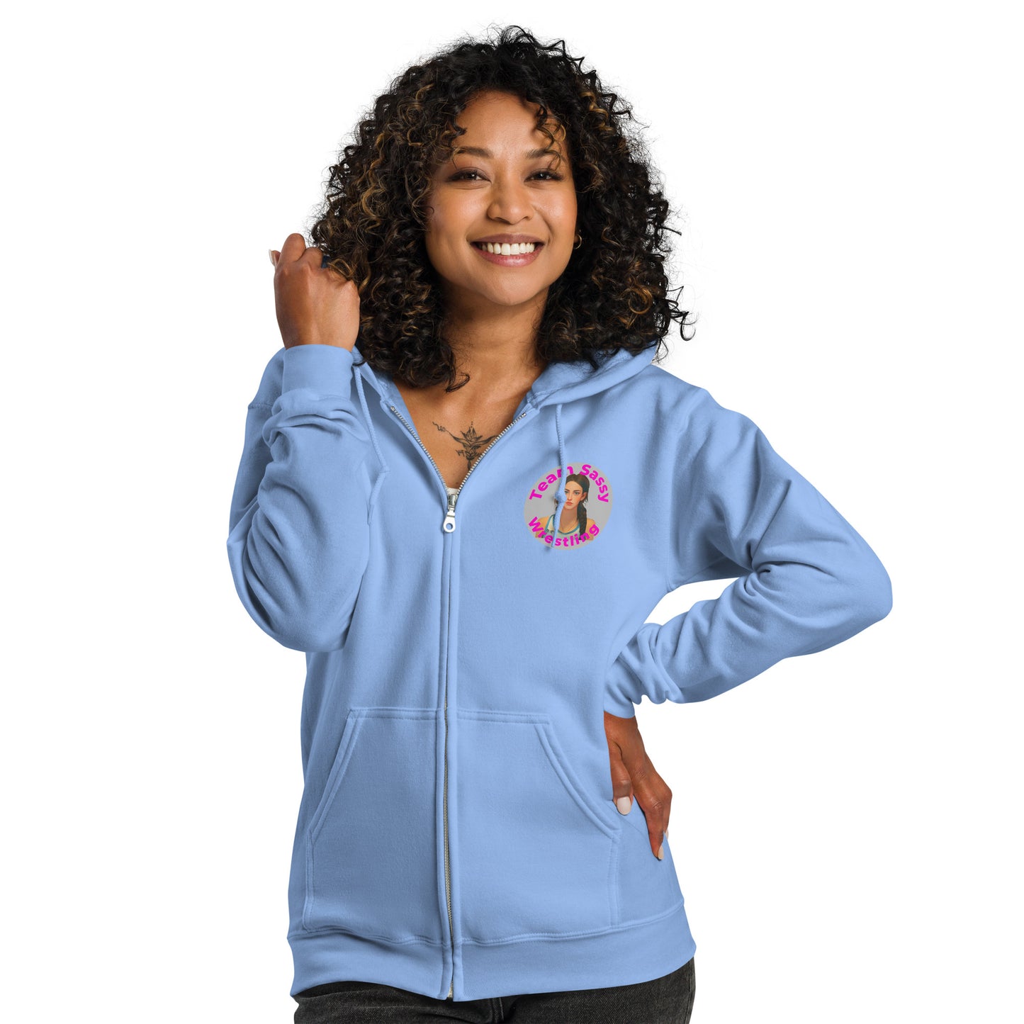 Women's "Team Sassy" Heavy Blend Zip Hoodie