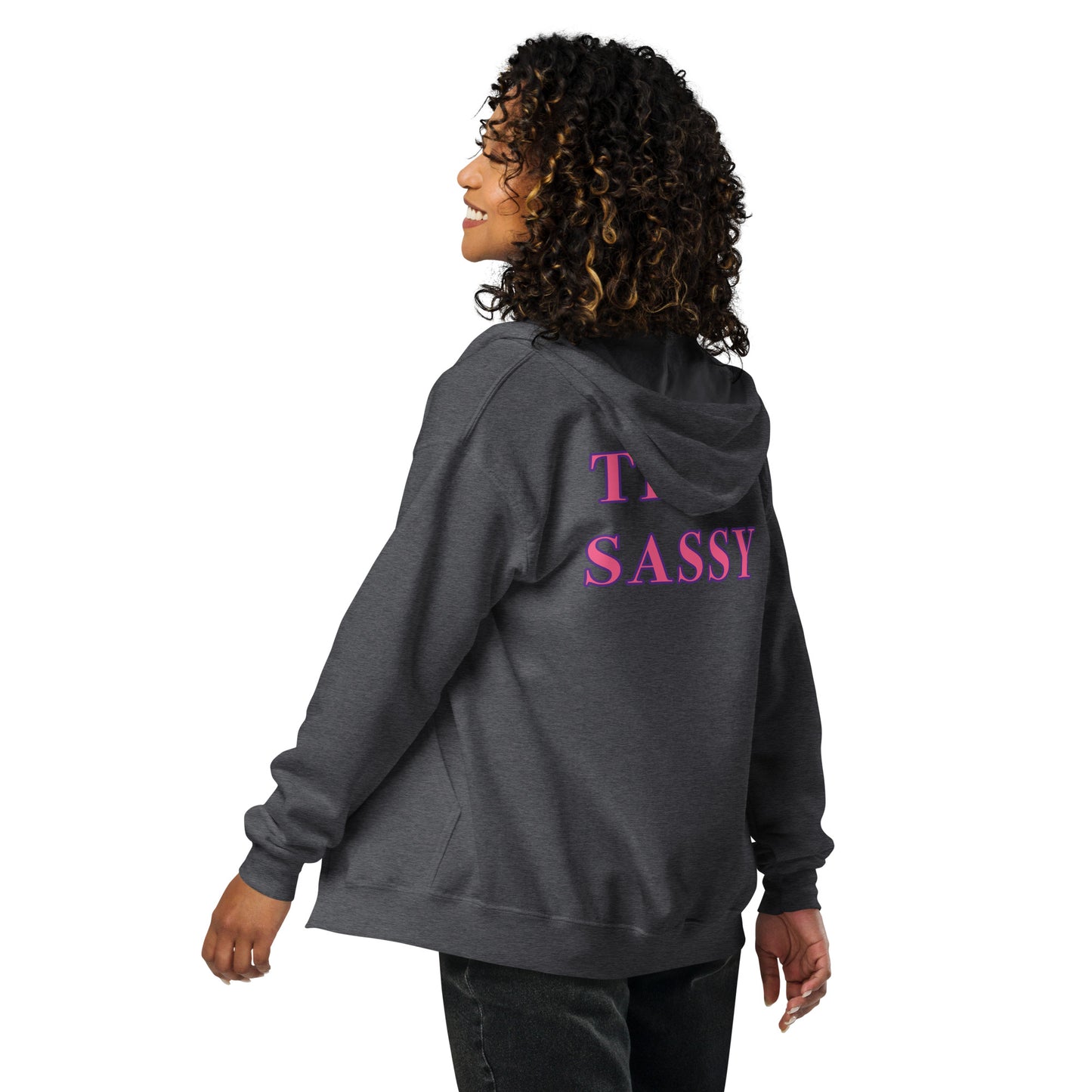 Women's "Team Sassy" Heavy Blend Zip Hoodie