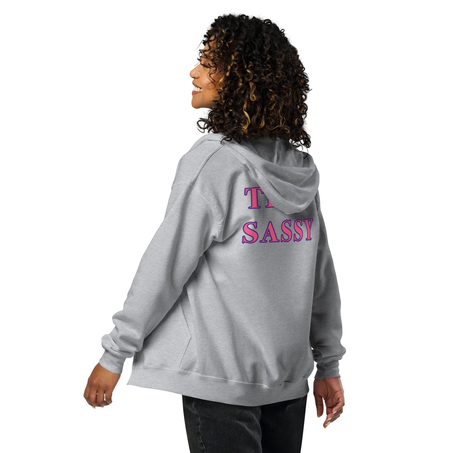 Women's "Team Sassy" Heavy Blend Zip Hoodie