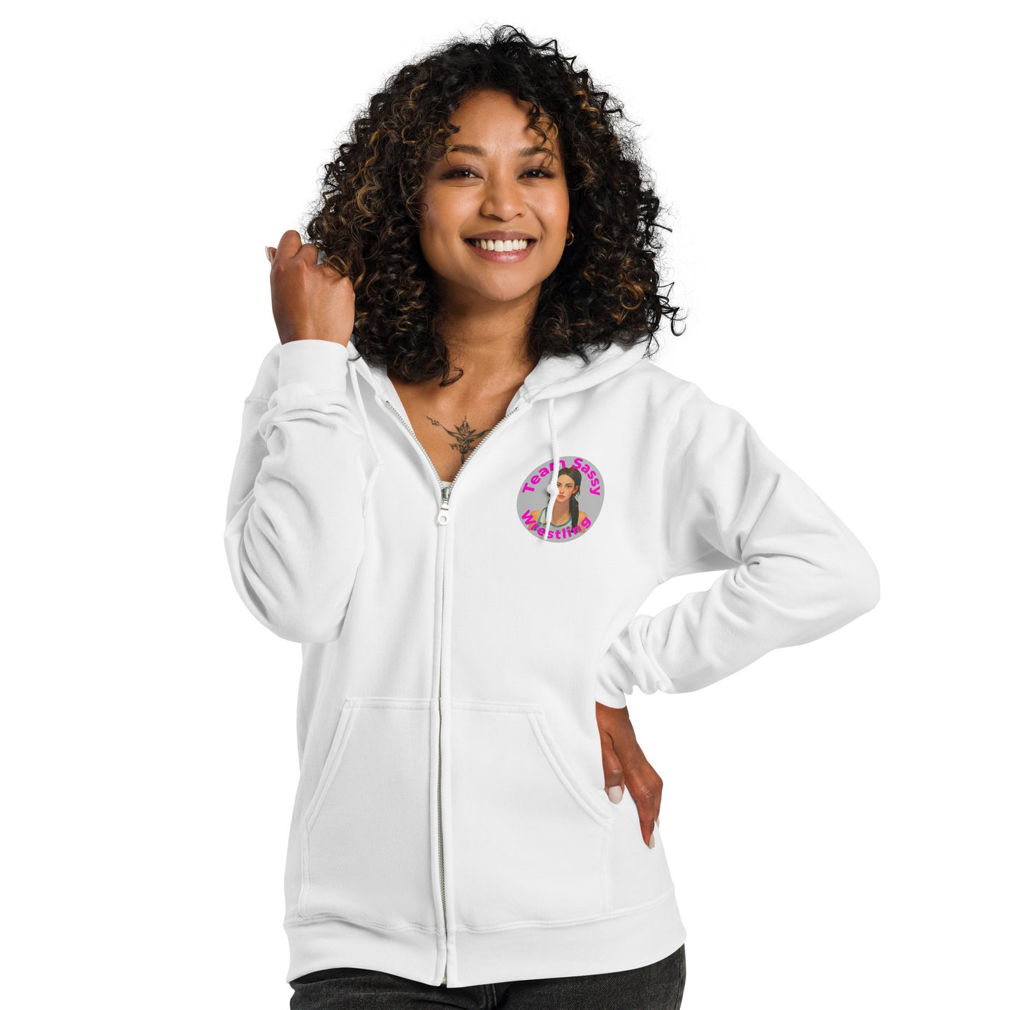 Women's "Team Sassy" Heavy Blend Zip Hoodie