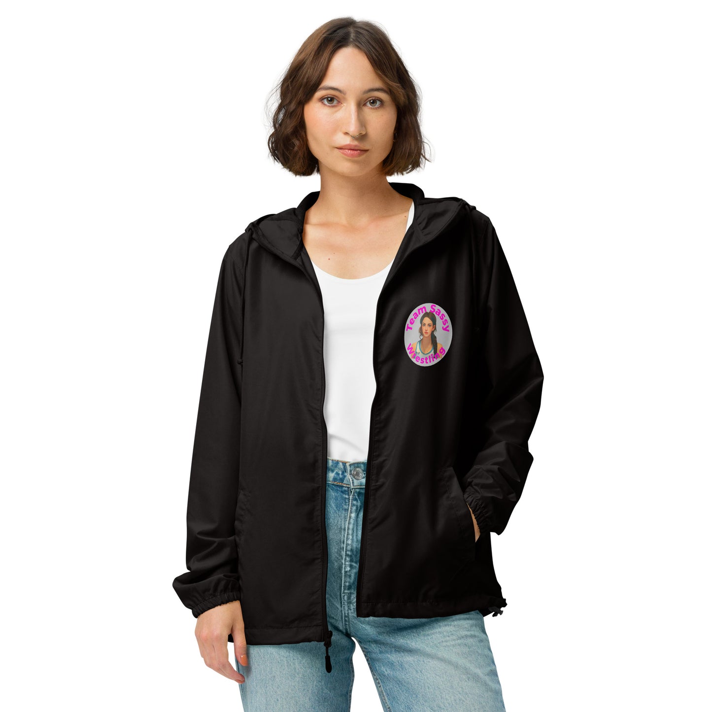 Women's "Team Sassy" Lightweight Zip Up Windbreaker