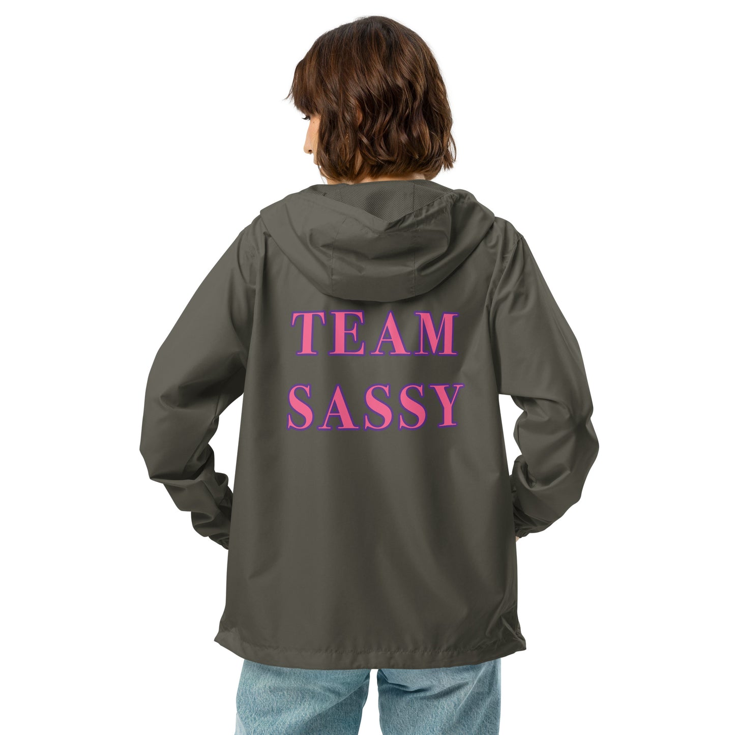 Women's "Team Sassy" Lightweight Zip Up Windbreaker