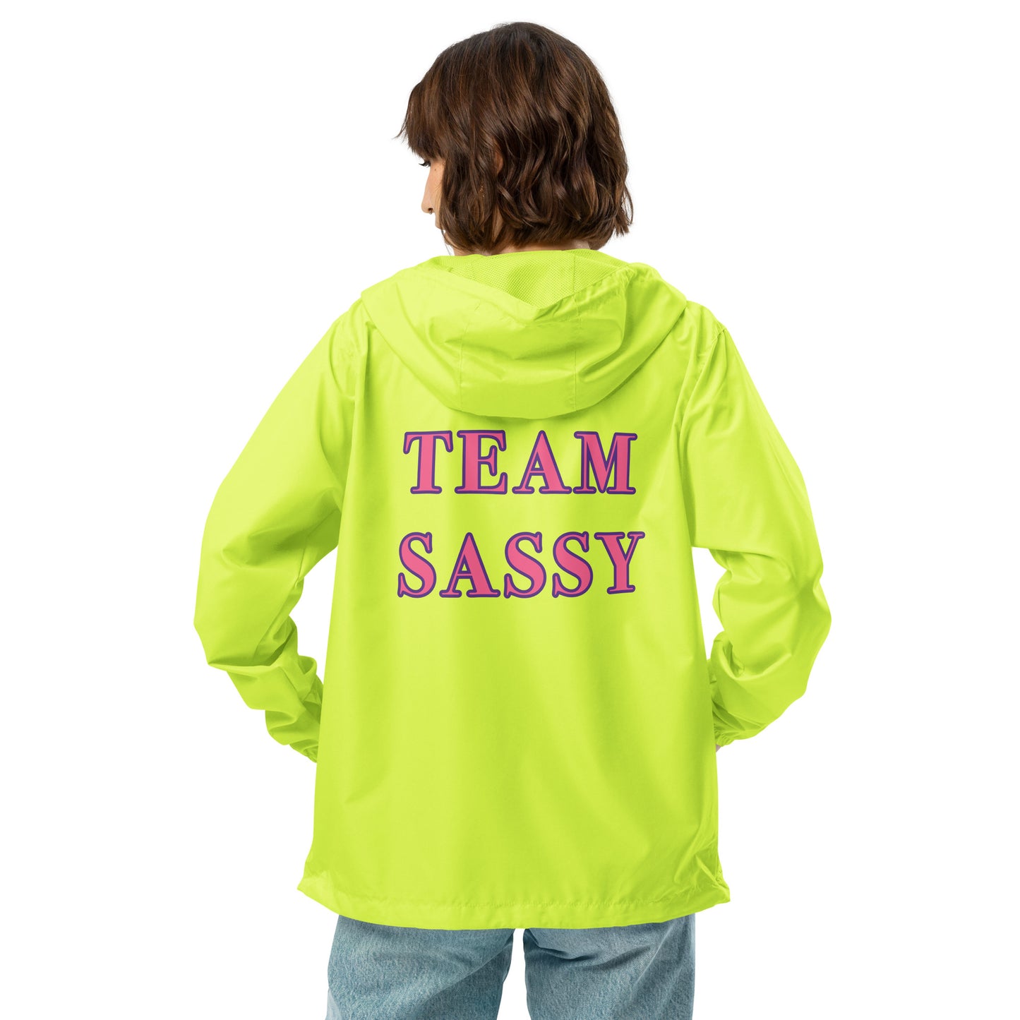 Women's "Team Sassy" Lightweight Zip Up Windbreaker