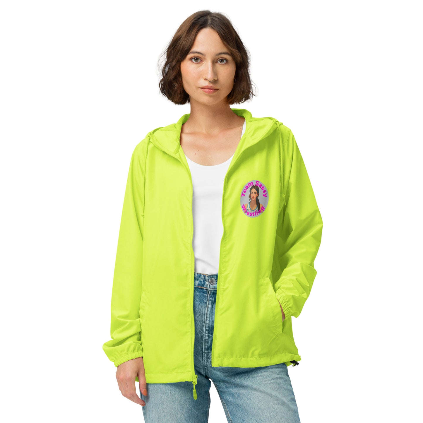 Women's "Team Sassy" Lightweight Zip Up Windbreaker