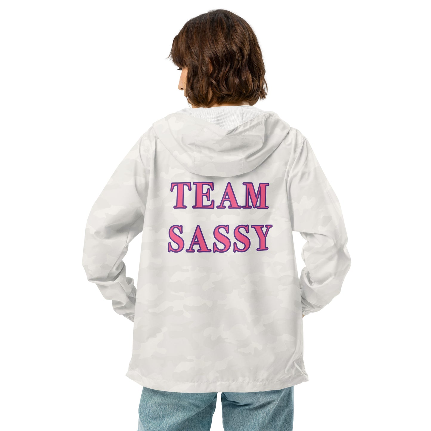 Women's "Team Sassy" Lightweight Zip Up Windbreaker