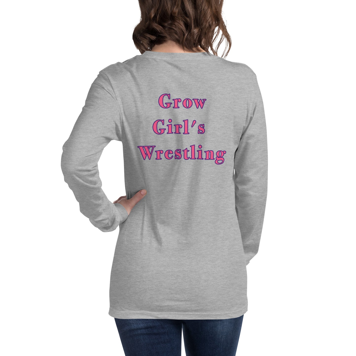 Women's "Grow Girl's Wrestling" Long Sleeve Tee