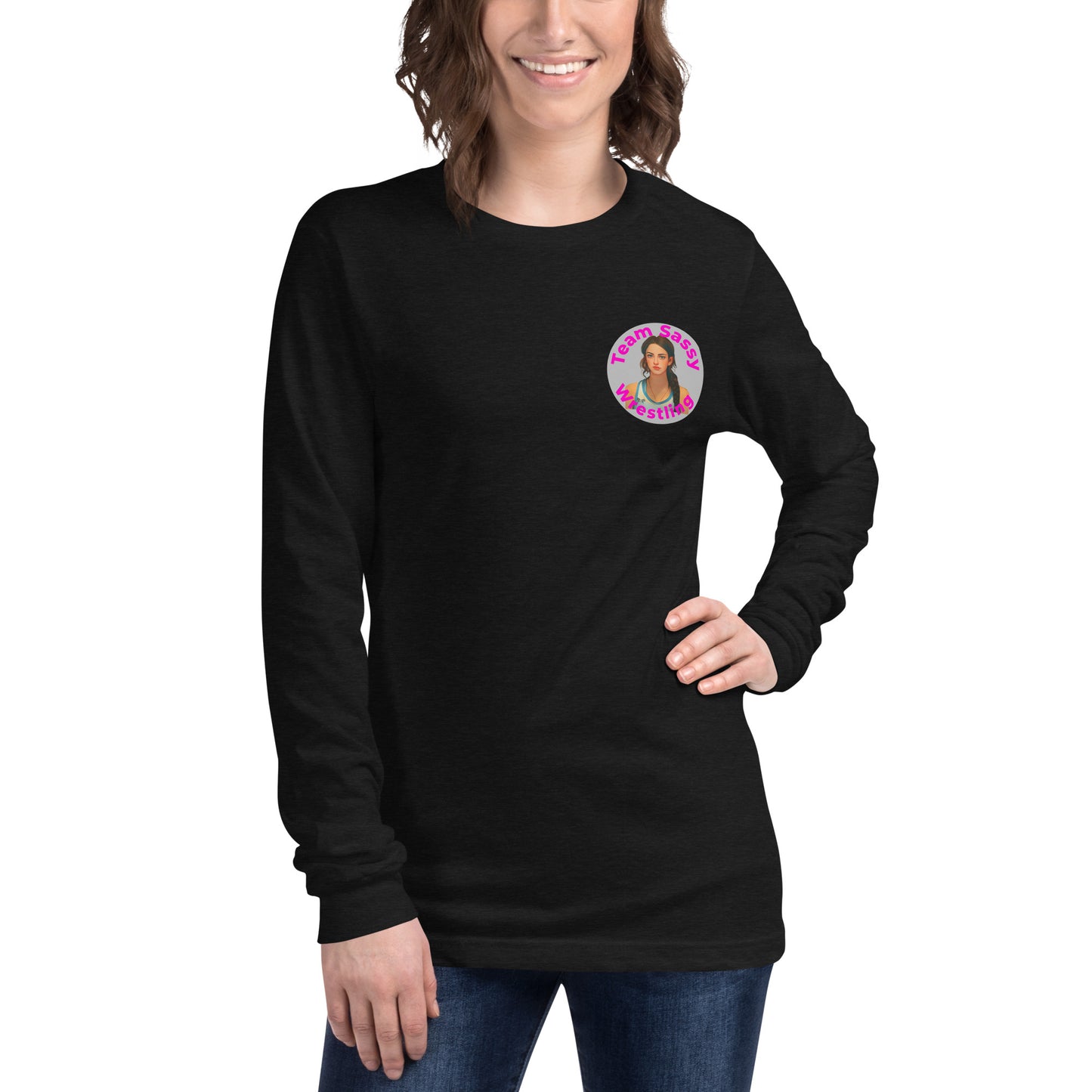 Women's "Grow Girl's Wrestling" Long Sleeve Tee