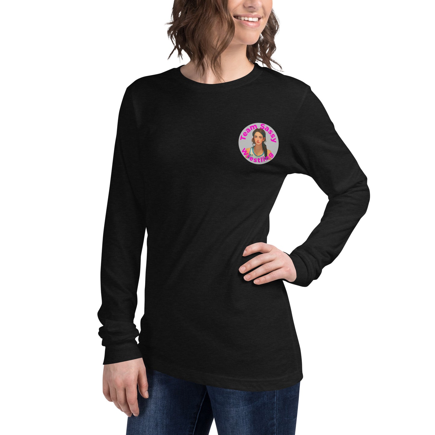 Women's "Grow Girl's Wrestling" Long Sleeve Tee