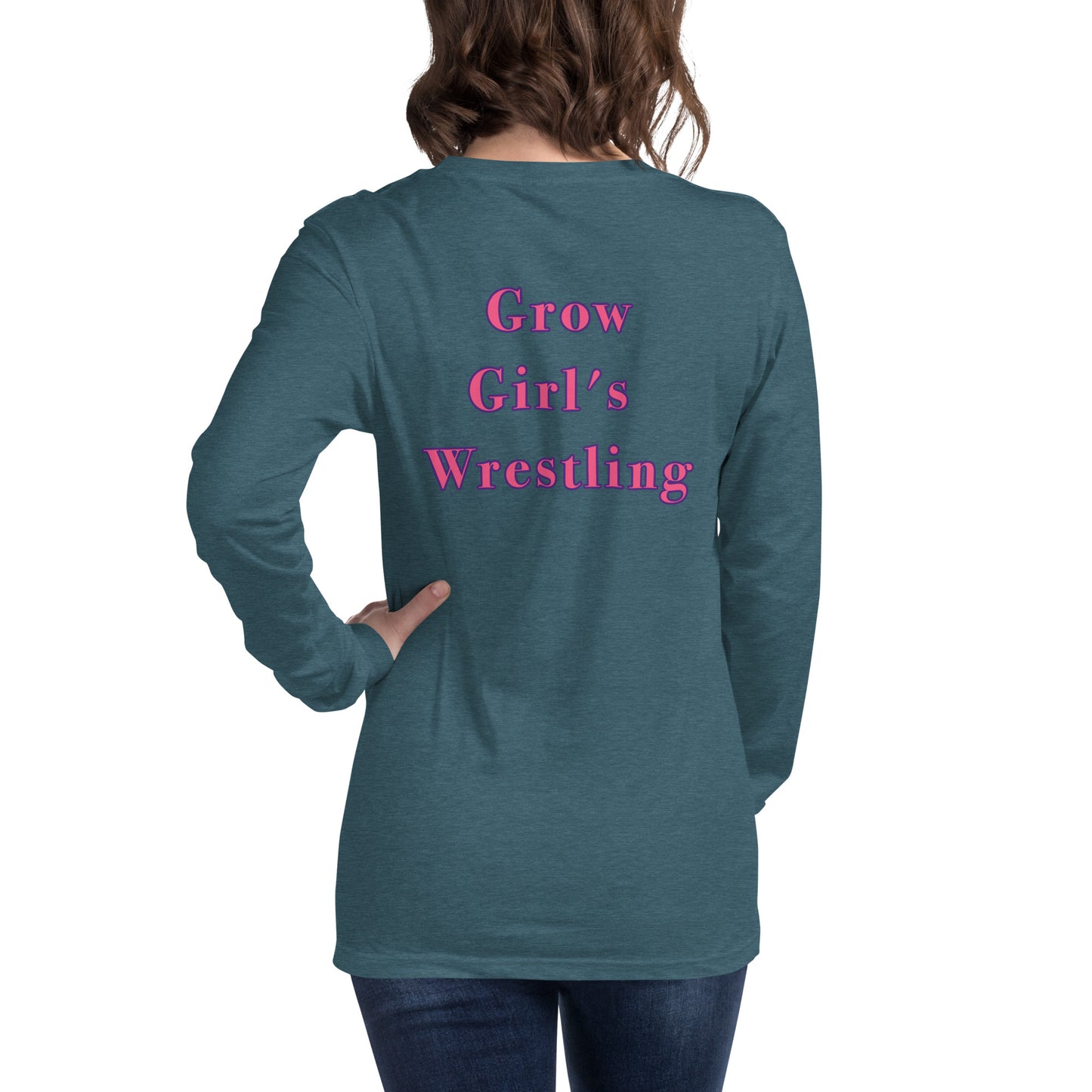 Women's "Grow Girl's Wrestling" Long Sleeve Tee