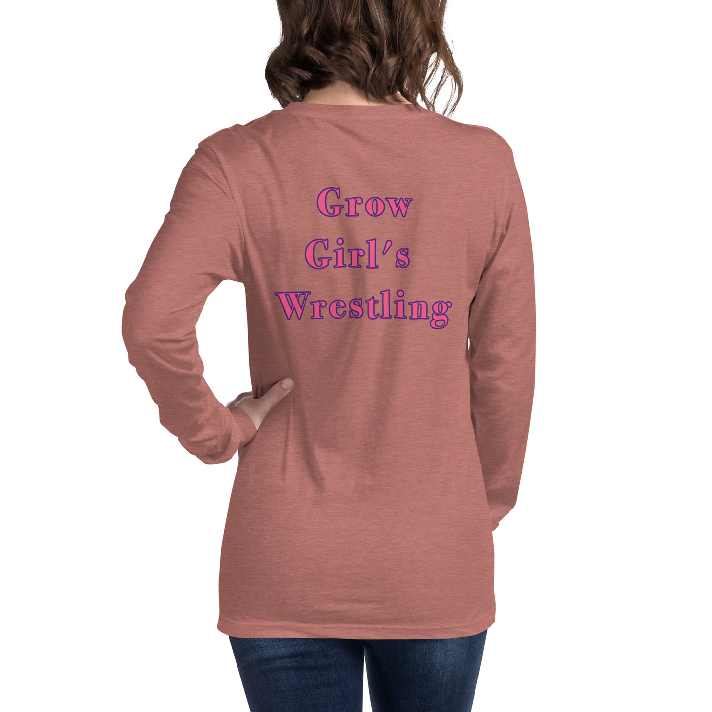 Women's "Grow Girl's Wrestling" Long Sleeve Tee