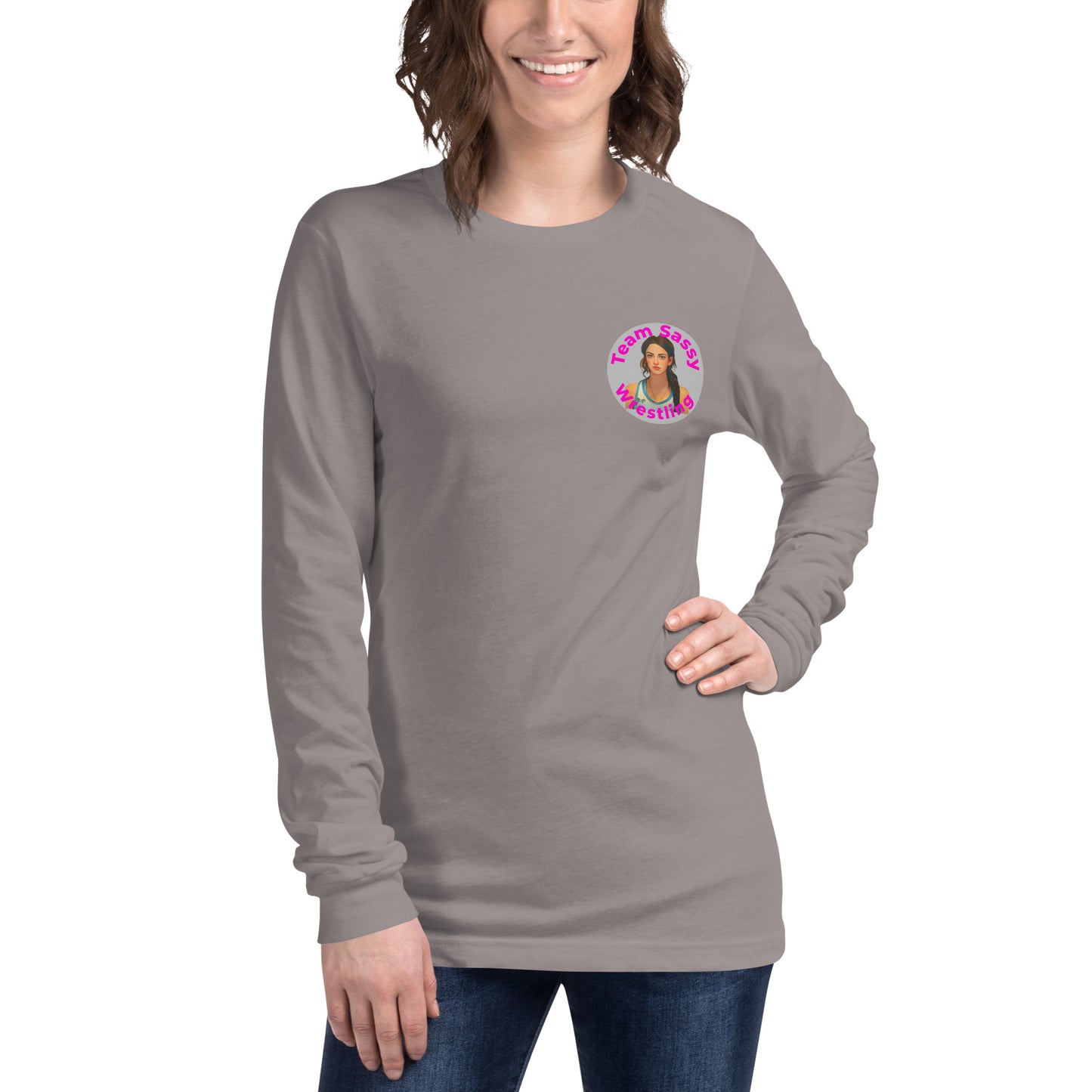 Women's "Grow Girl's Wrestling" Long Sleeve Tee