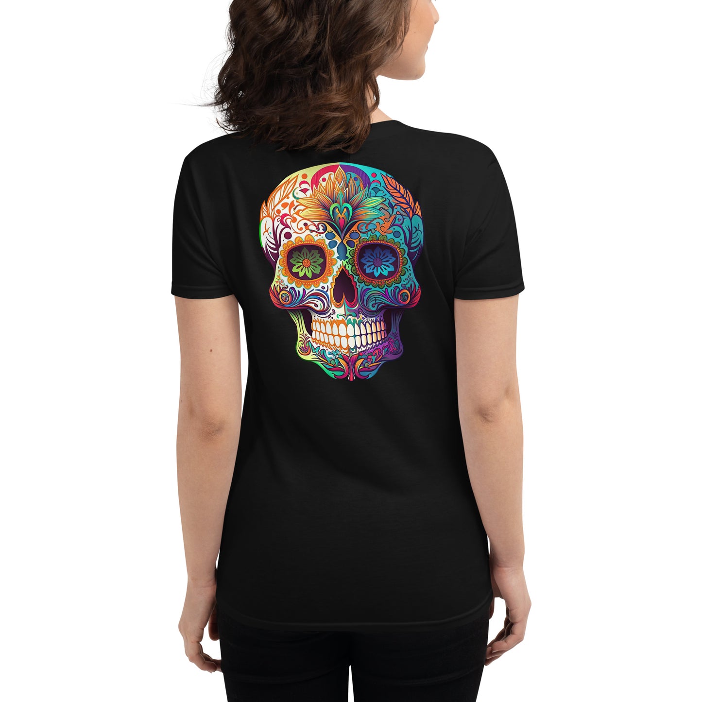 Team Sassy Multi-Color Skull Women's Short Sleeve T-Shirt