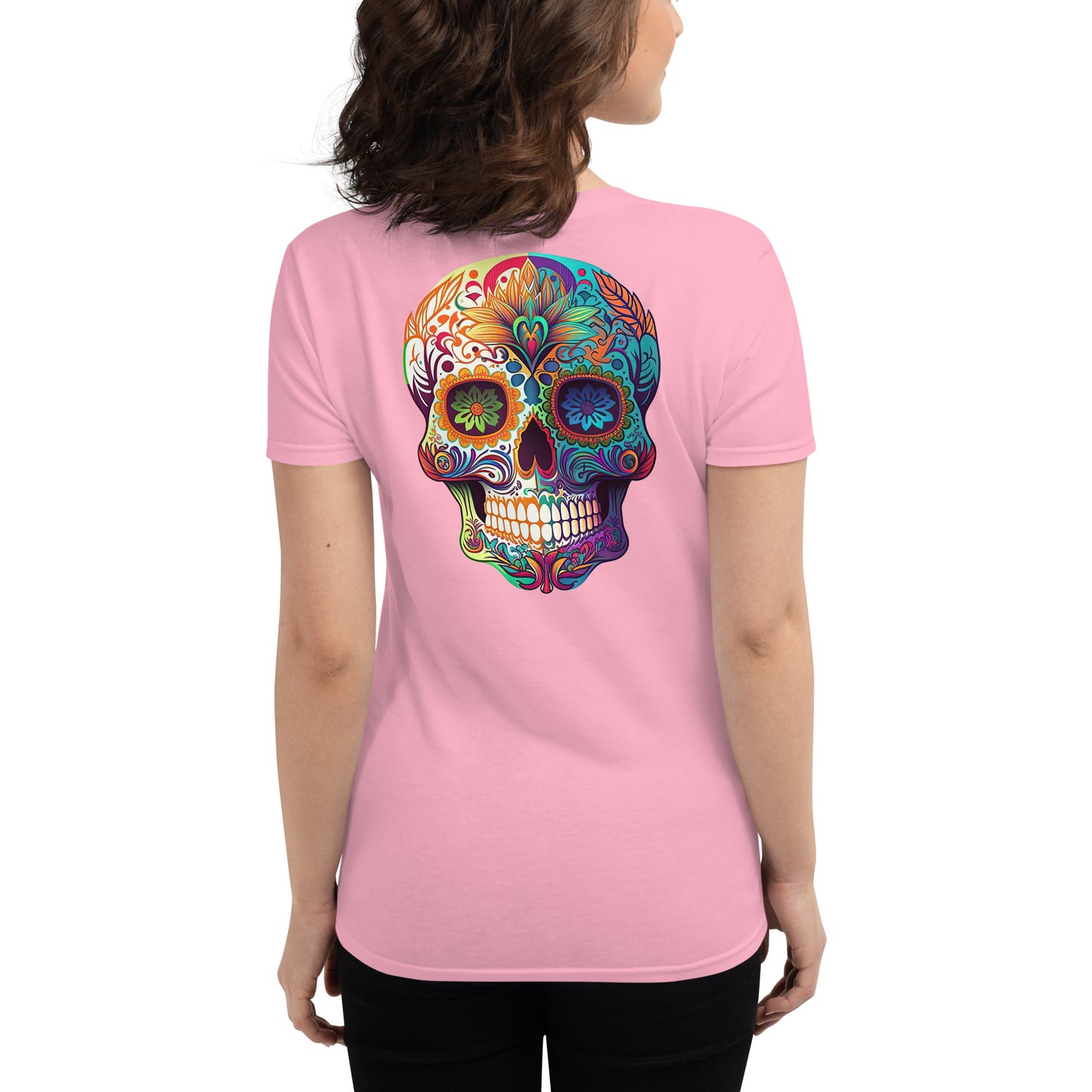 Team Sassy Multi-Color Skull Women's Short Sleeve T-Shirt