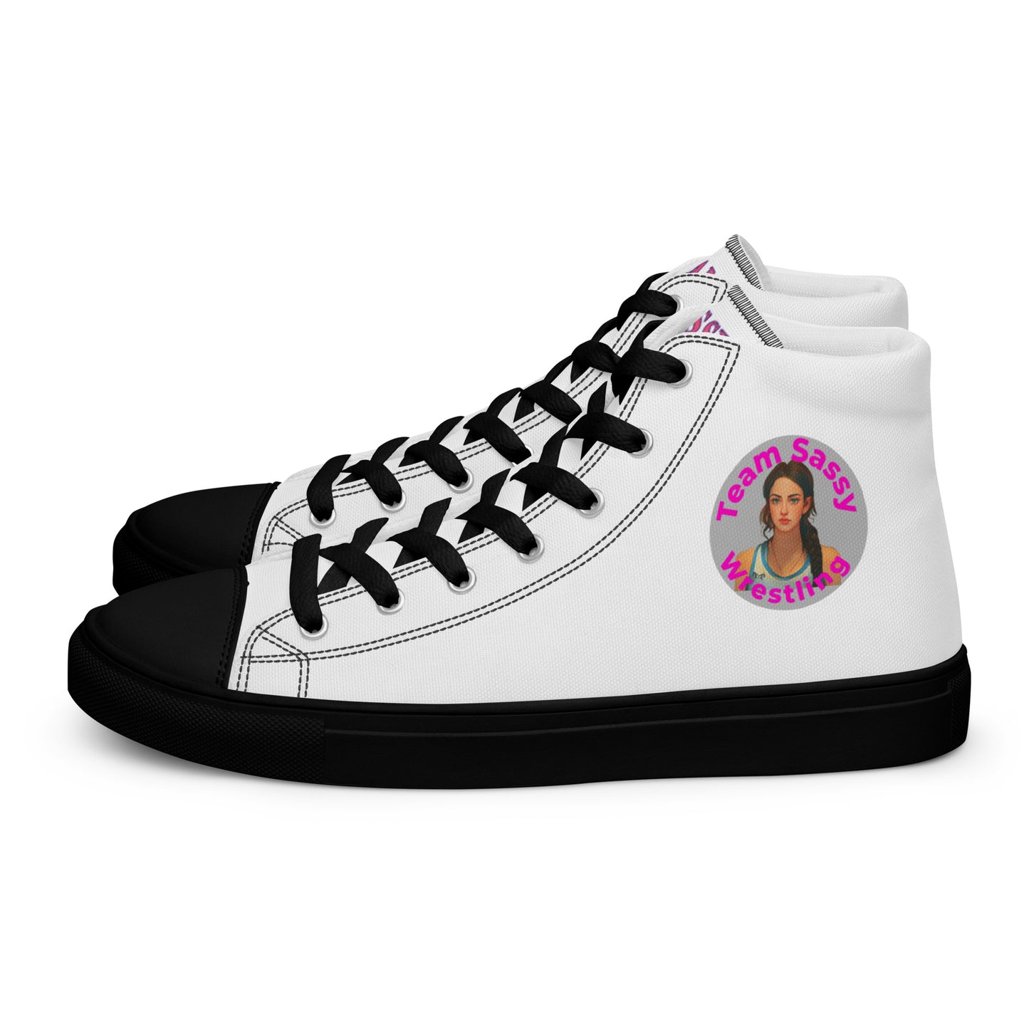 Women’s "Team Sassy" High Top Canvas Shoes-Original Logo