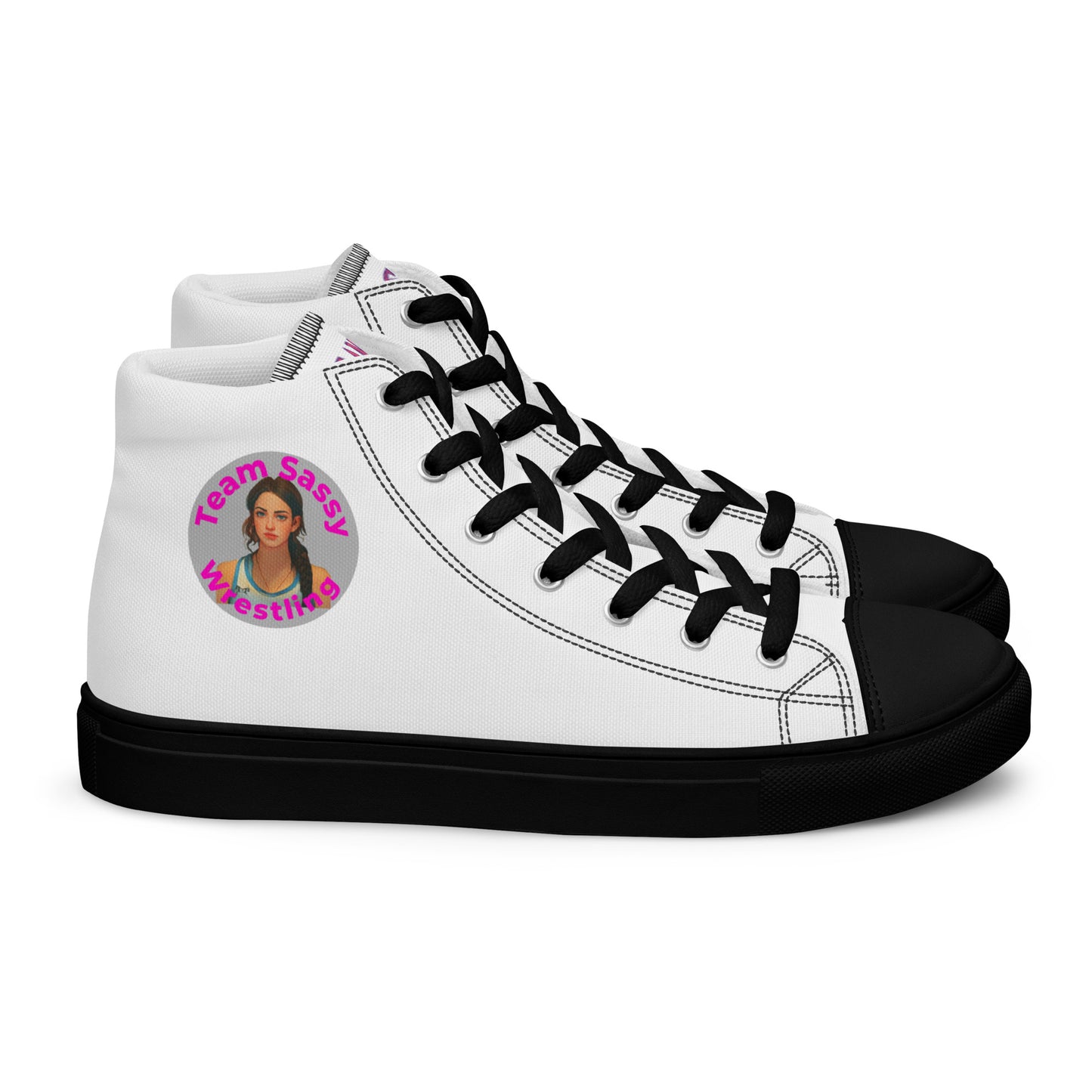 Women’s "Team Sassy" High Top Canvas Shoes-Original Logo