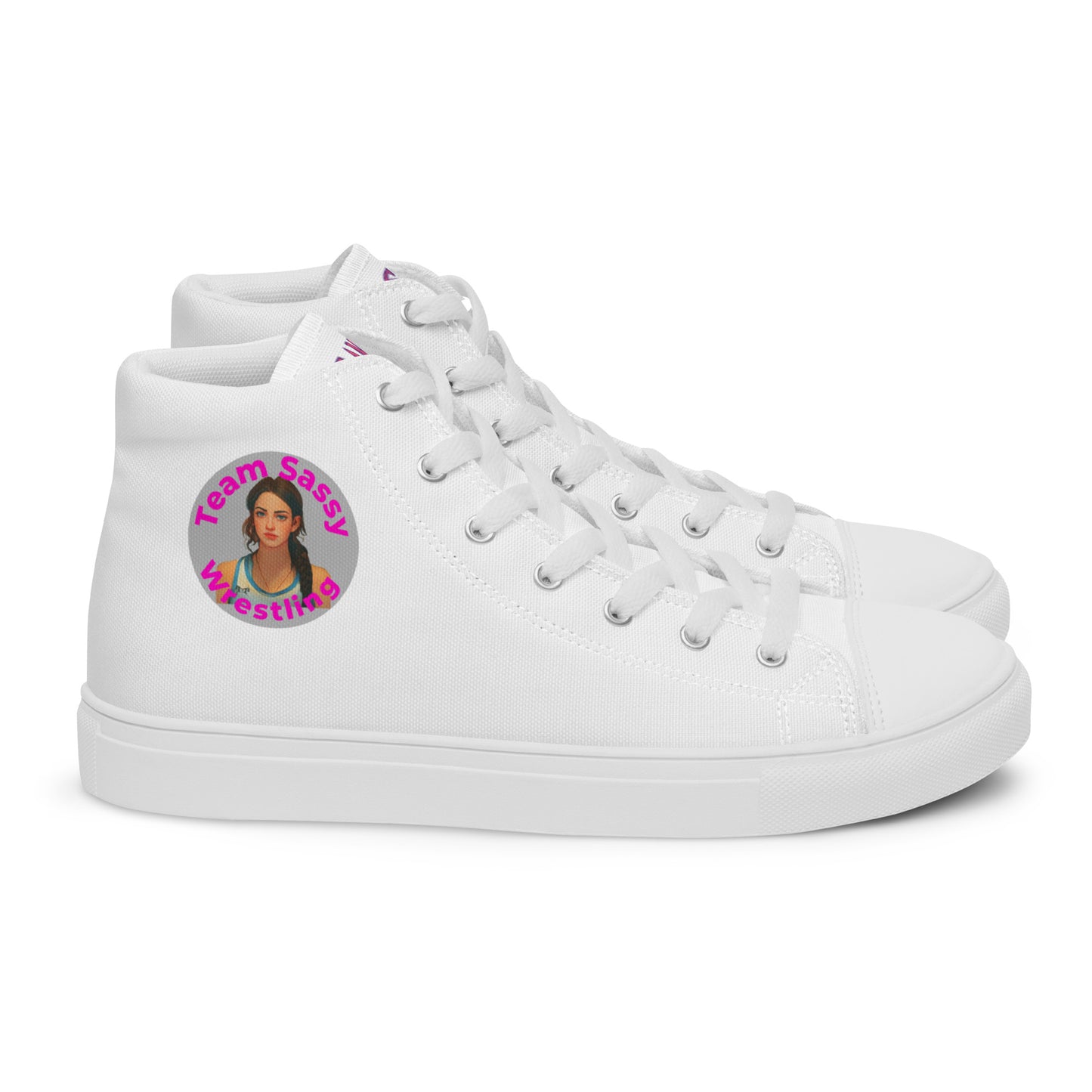 Women’s "Team Sassy" High Top Canvas Shoes-Original Logo