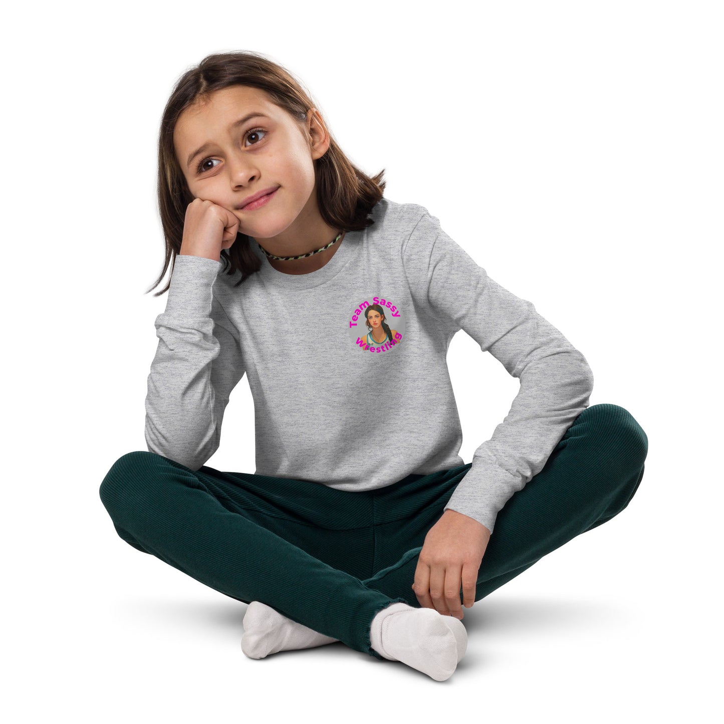 Girl's "Team Sassy" Long Sleeve Tee