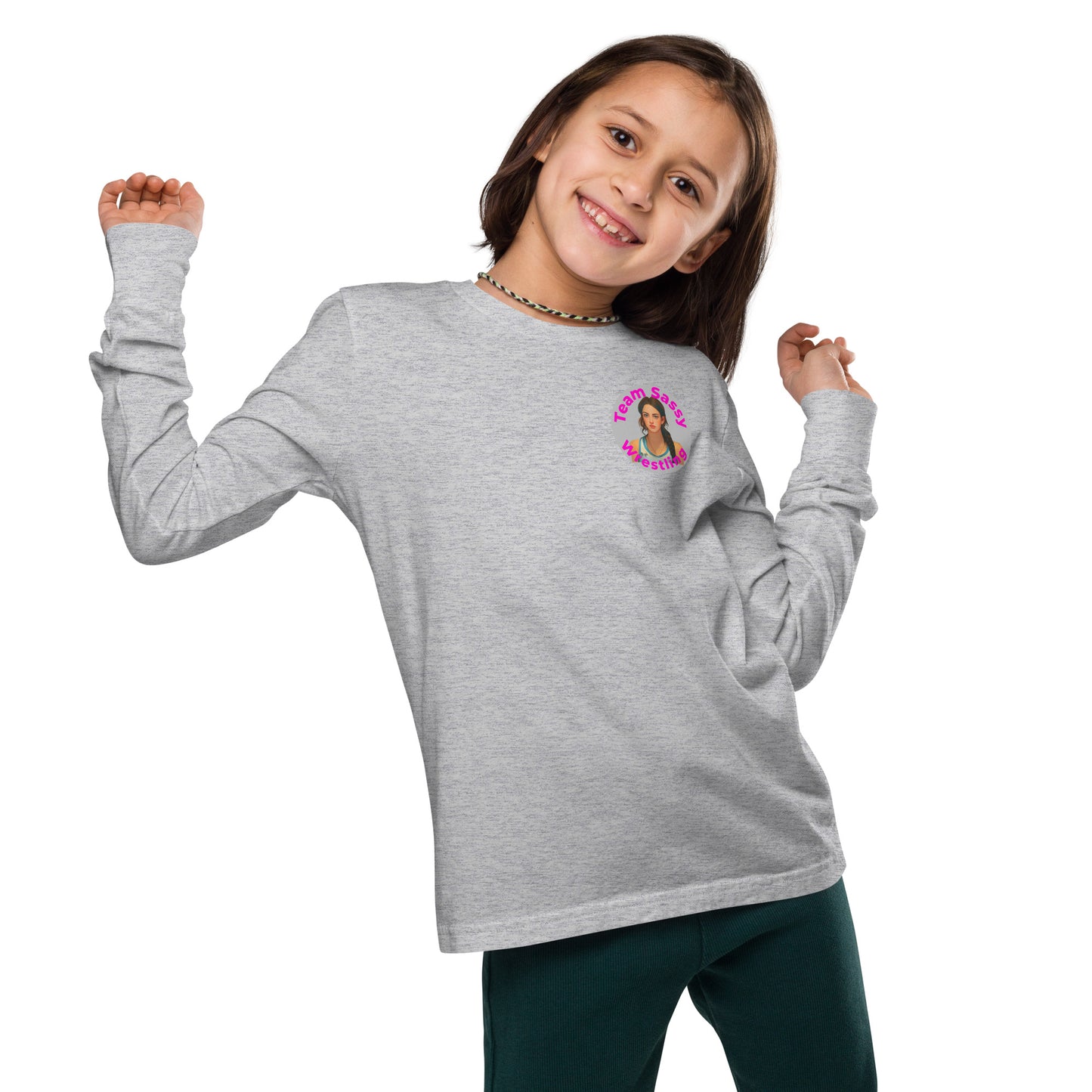 Girl's "Team Sassy" Long Sleeve Tee