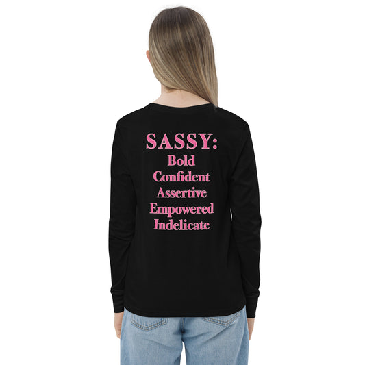 Youth Sassy Definition Long Sleeve Tee