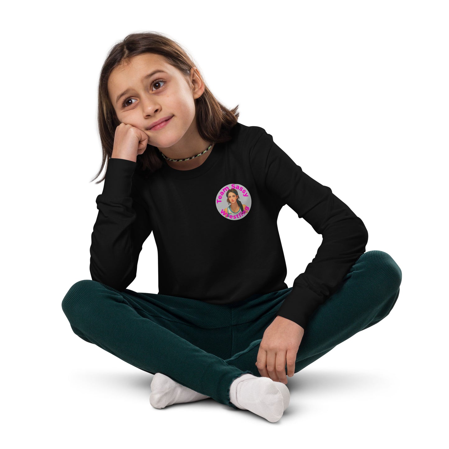 Girl's "Team Sassy" Long Sleeve Tee