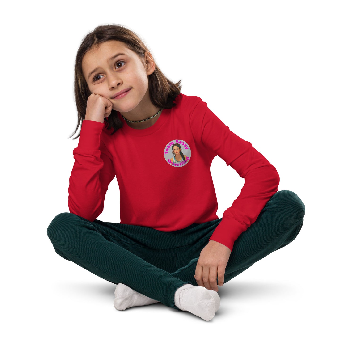 Girl's "Team Sassy" Long Sleeve Tee