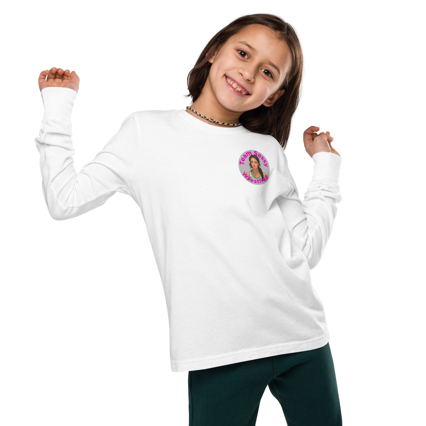 Girl's "Team Sassy" Long Sleeve Tee